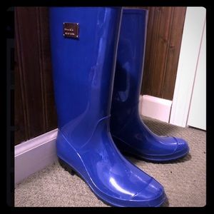 Nicole Miller half calf blue rain boots